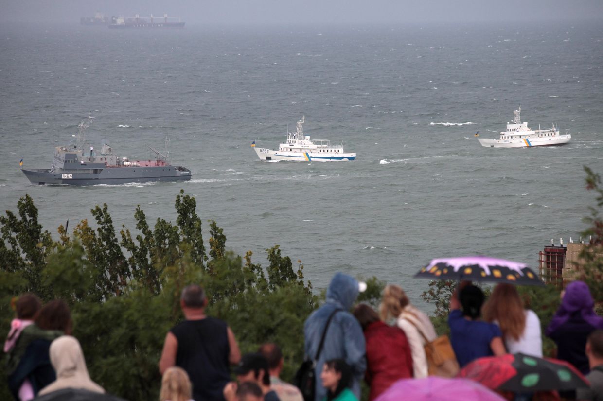 Корабли украинских ВМС у берегов Одессы