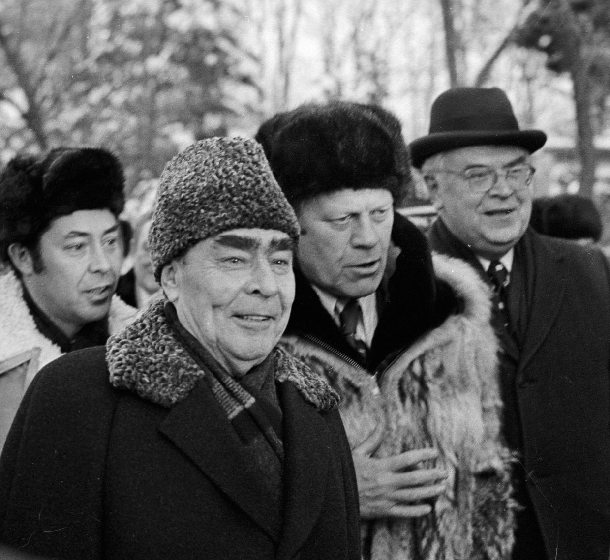 Леонид Брежнев и Джеральд Форд