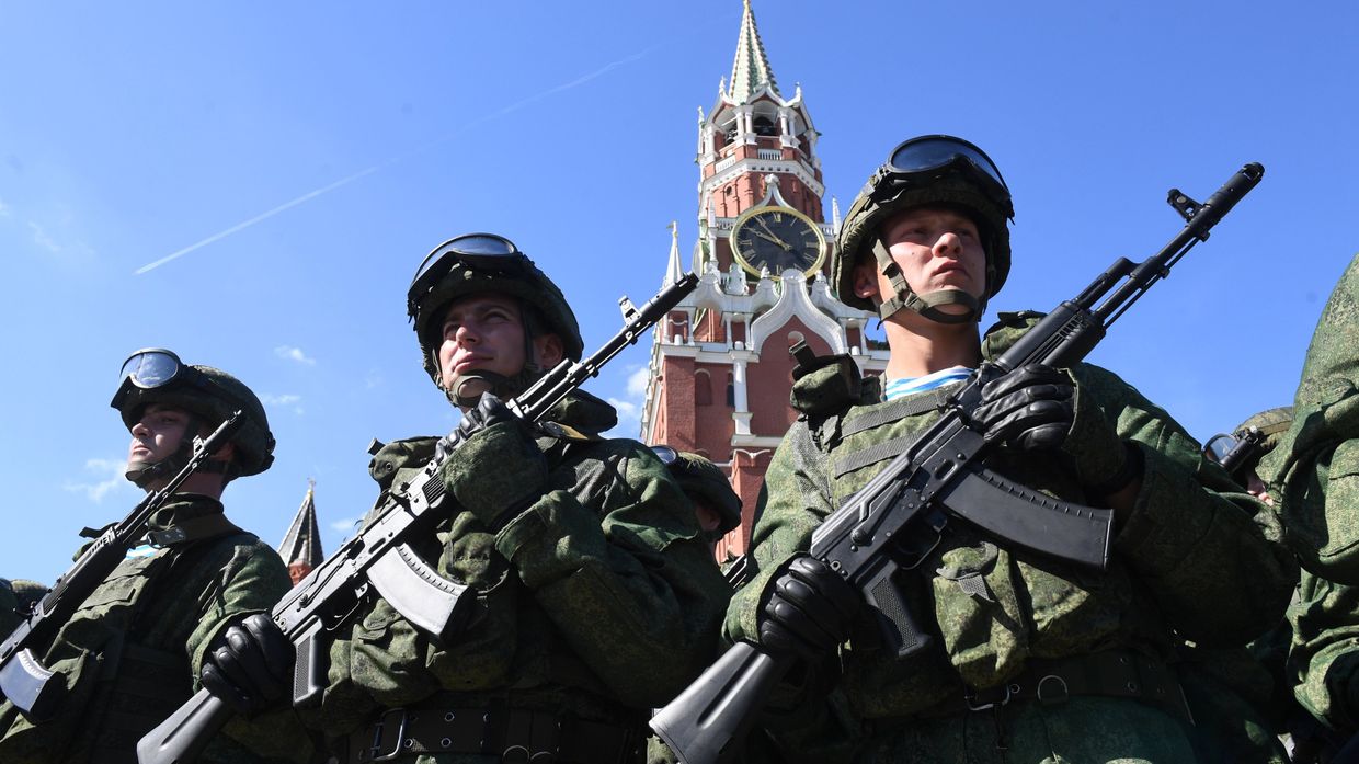 Празднование Дня ВДВ на Красной площади