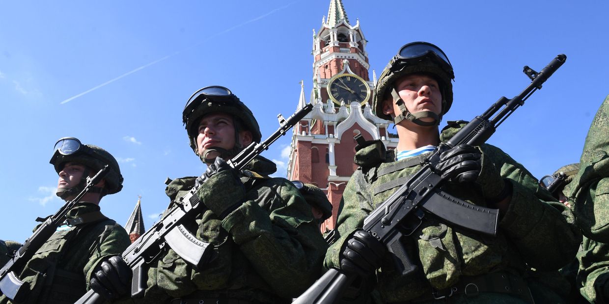 Празднование Дня ВДВ на Красной площади