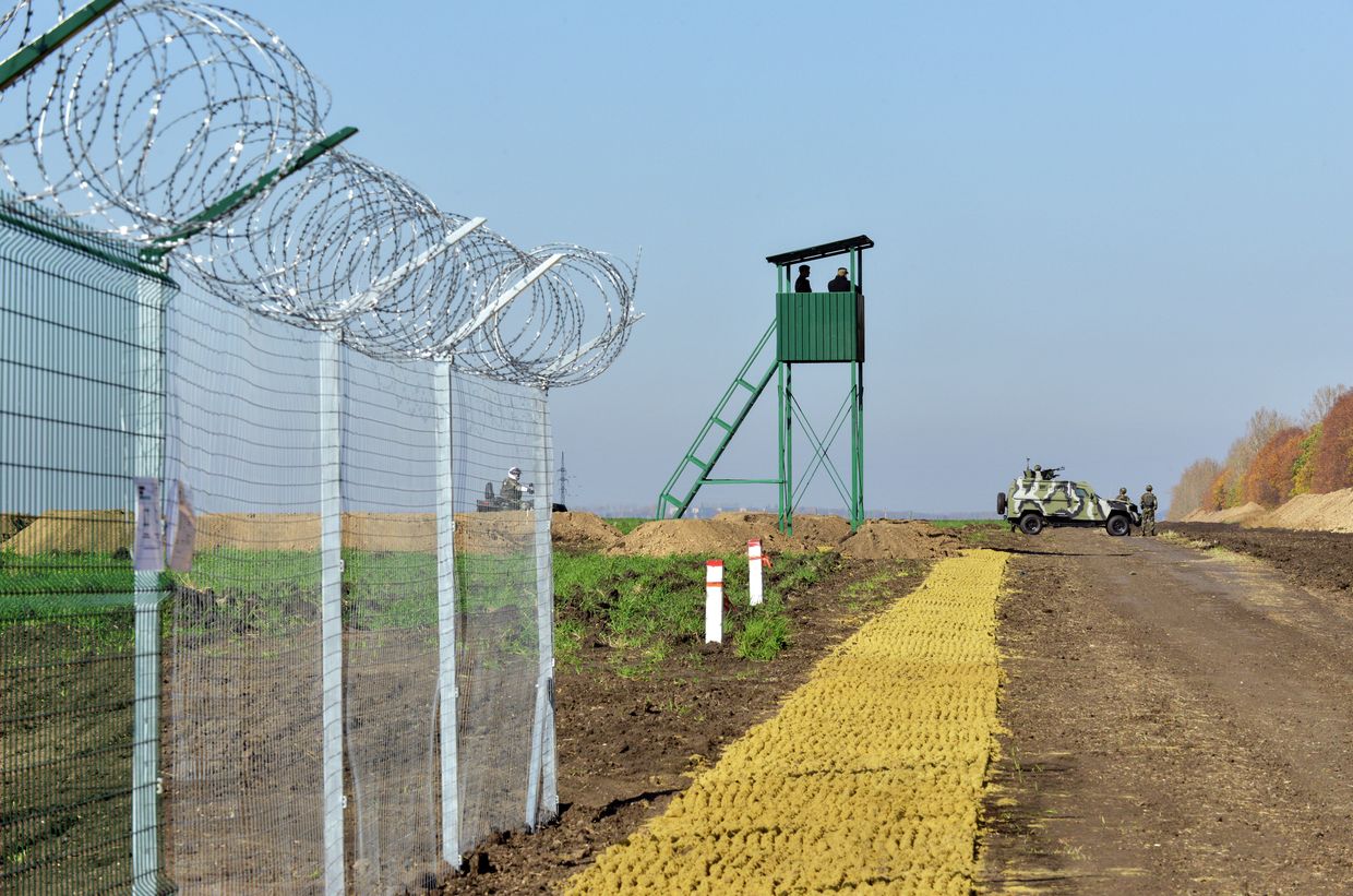 Участок границы Украины с Россией
