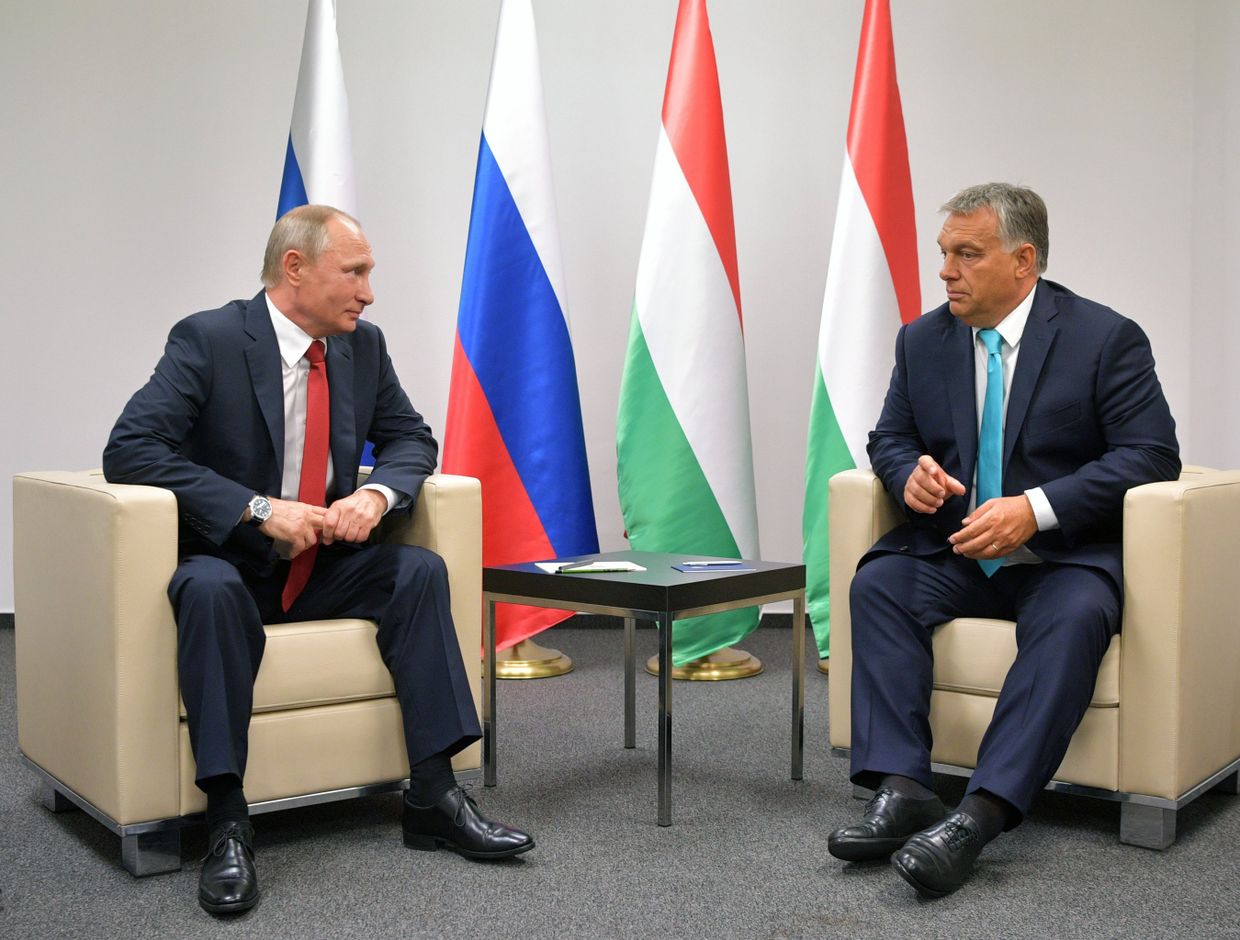 Президент РФ Владимир Путин и премьер-министр Венгрии Виктор Орбан во время встречи в Будапеште. 28 августа 2017