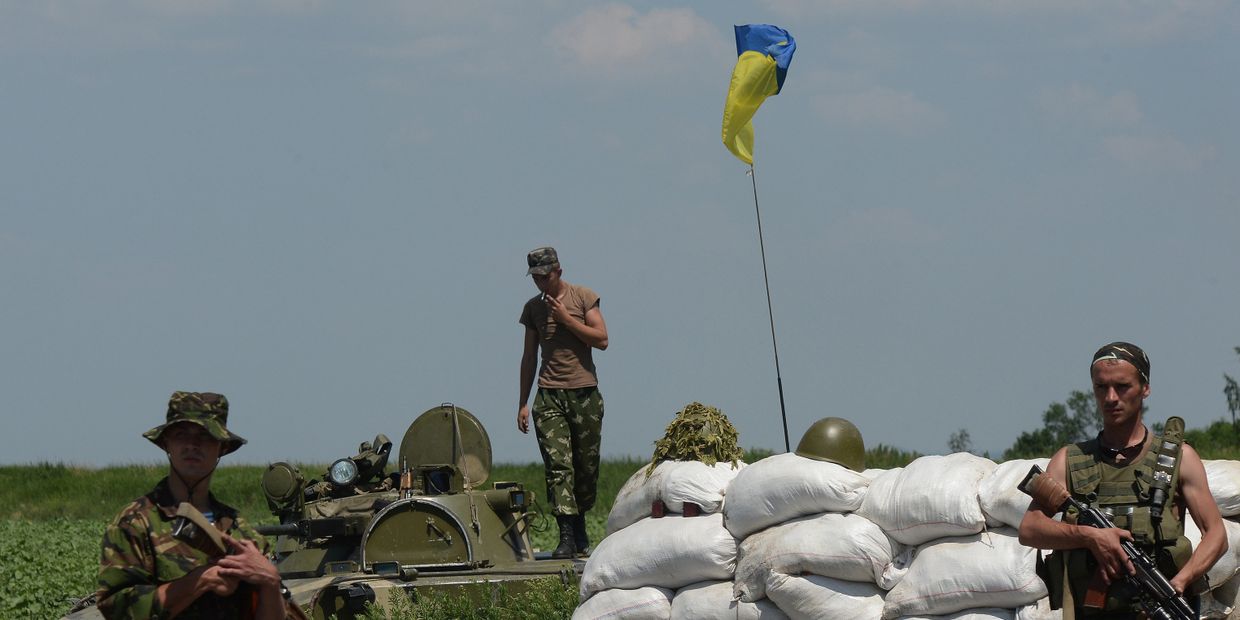 Блокпост украинских военных в Донецкой области