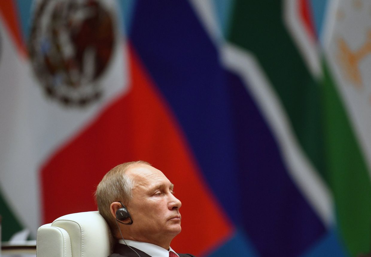 Президент РФ Владимир Путин во время встречи лидеров БРИКС