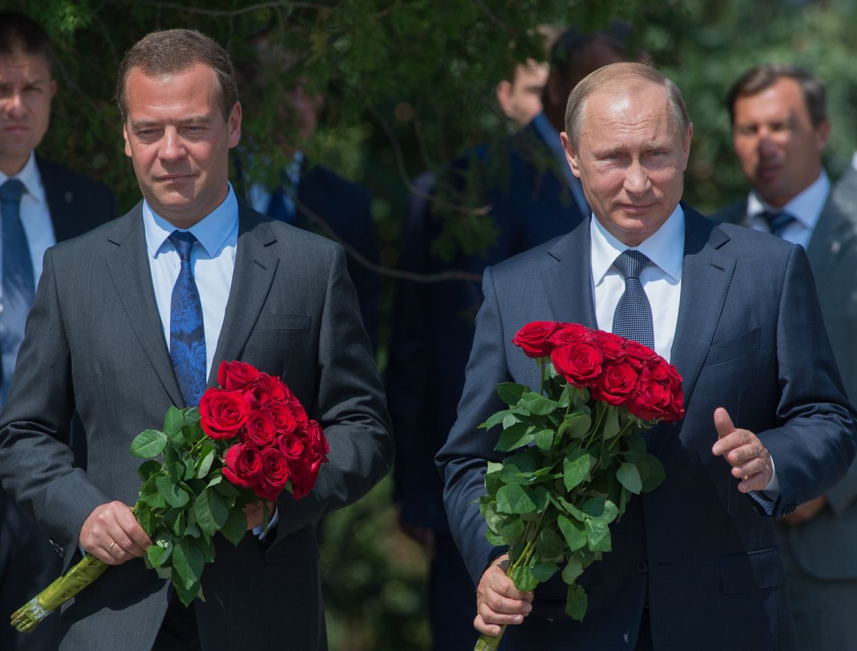 Рабочая поездка президента РФ В.Путина и премьер-министра РФ Д.Медведева в Крым