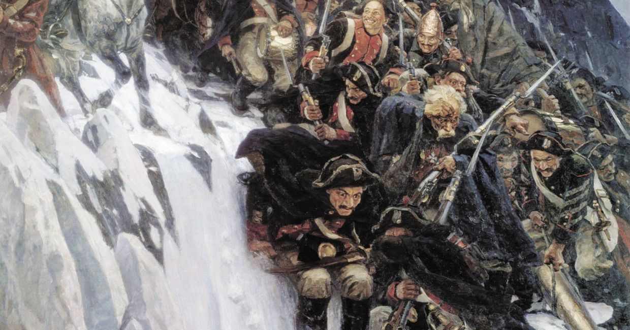 «Переход Суворова через Альпы», Суриков, 1899 год
