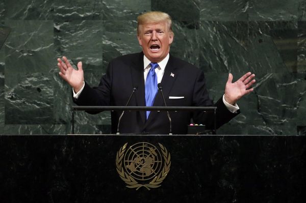 Президент США Дональд Трамп выступает на заседании Генеральной Ассамблеи ООН в Нью-Йорке Президент США Дональд Трамп выступает на заседании Генеральной Ассамблеи ООН в Нью-Йорке