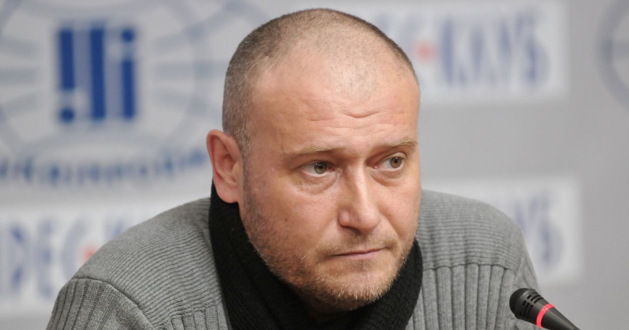 Пресс-конференция бывшего лидера запрещенной в России организации Правый сектор Дмитрия Яроша во Львове