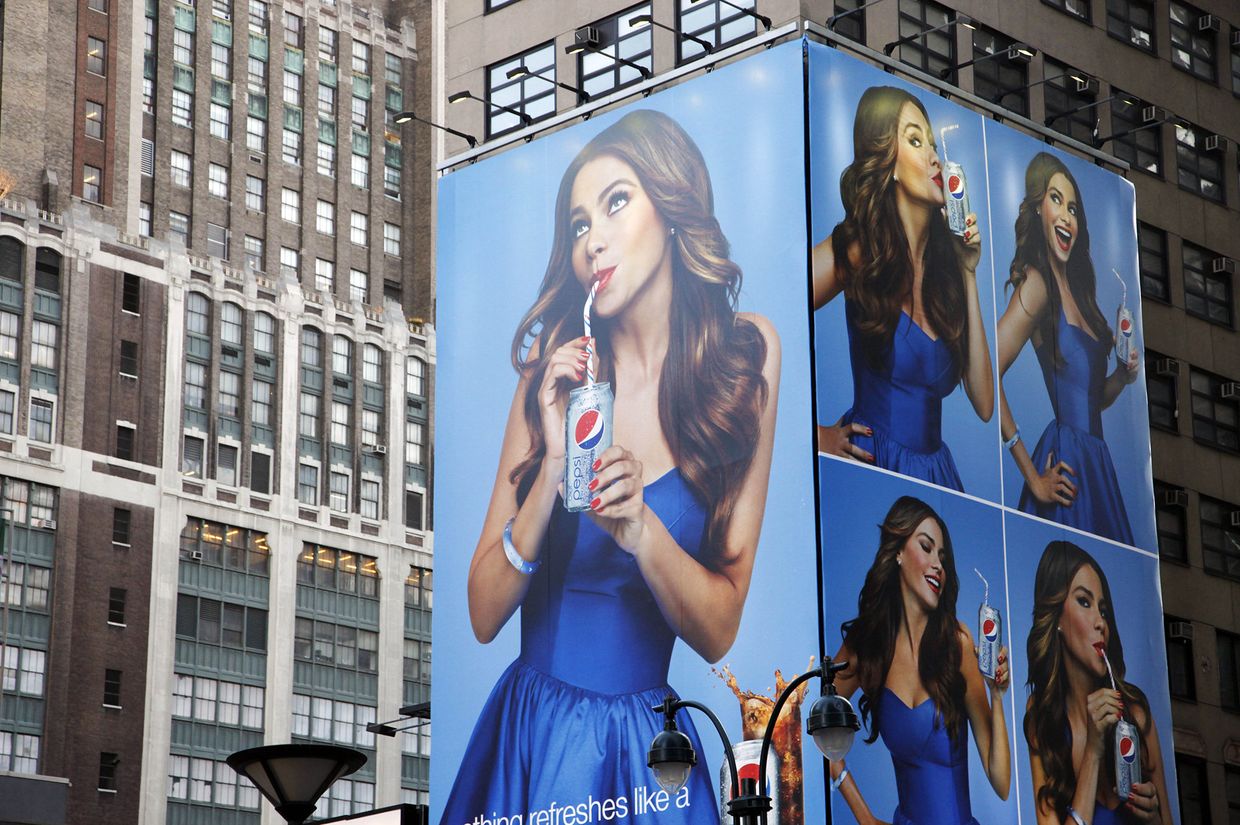 Реклама Pepsi в Нью-Йорке. Реклама Pepsi в Нью-Йорке.