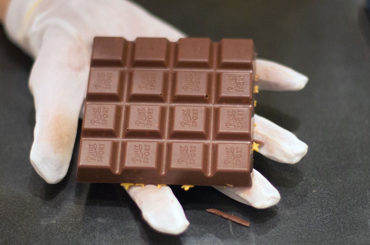Шоколад Ritter Sport в магазине в Берлине