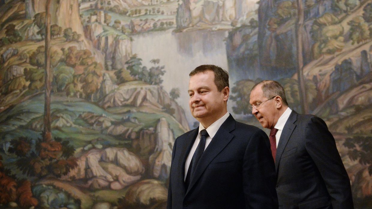 Встреча глав МИД РФ и Сербии С. Лаврова и И. Дачича