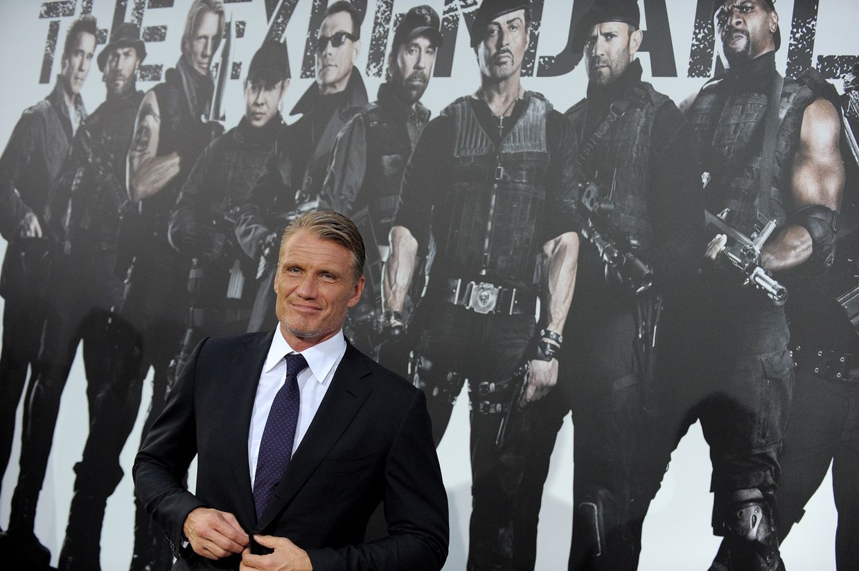 Дольф Лундгрен на премьере фильма Неудержимые-2 в Лос-Анжелесе