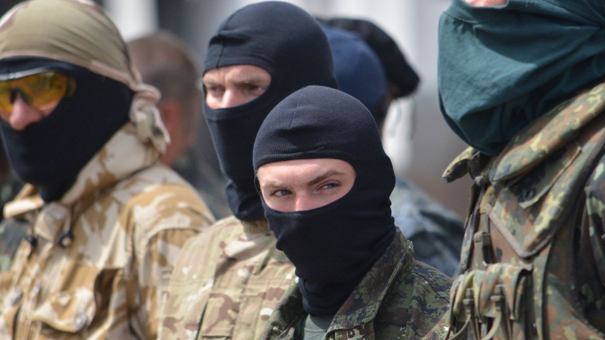 Бойцы батальона «Донбасс» в Киеве