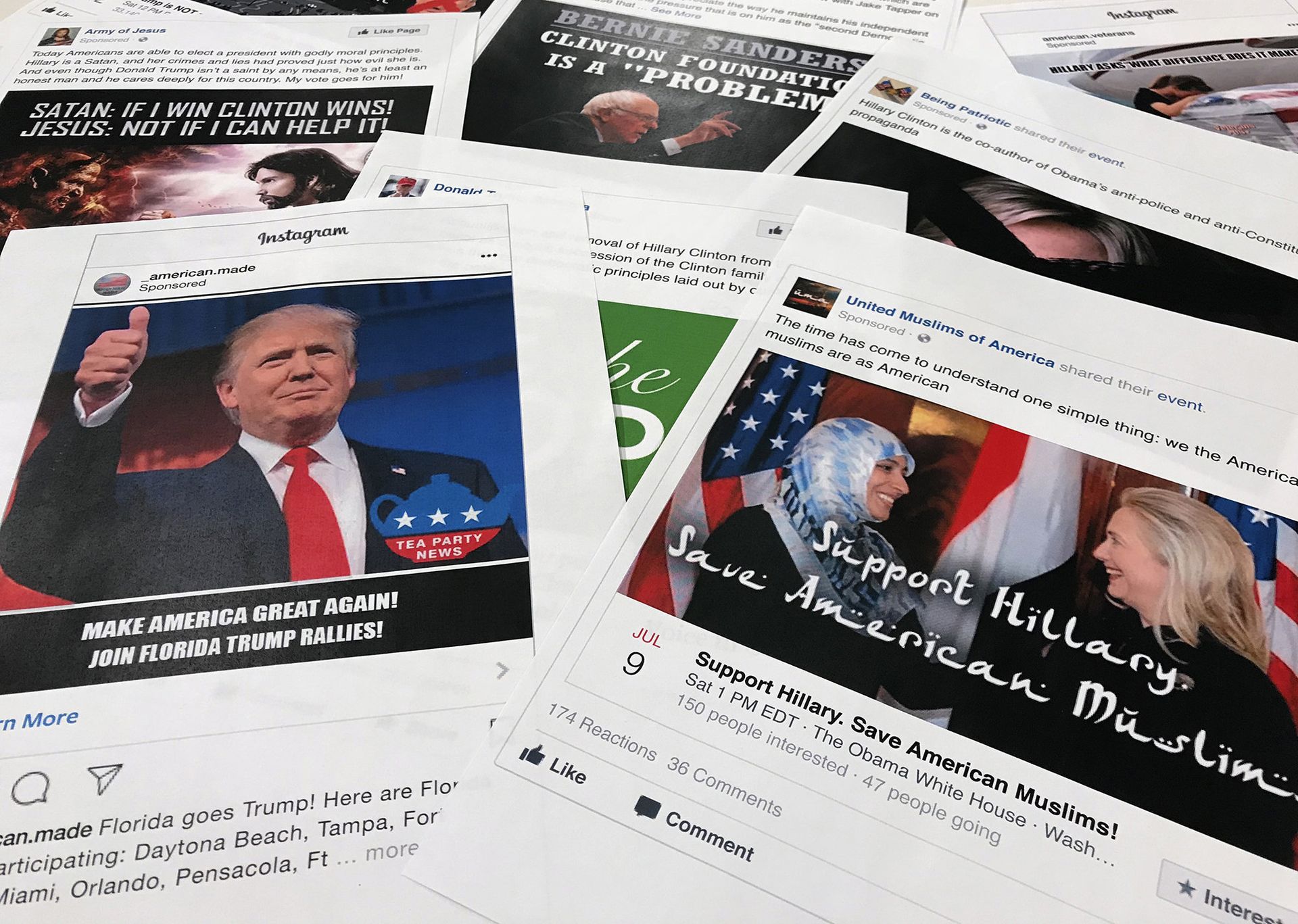 Посты из социальных сетей Facebook и Instagram, которые связывают с попытками России сорвать американский политический процесс - ИноСМИ, 1920, 02.11.2020