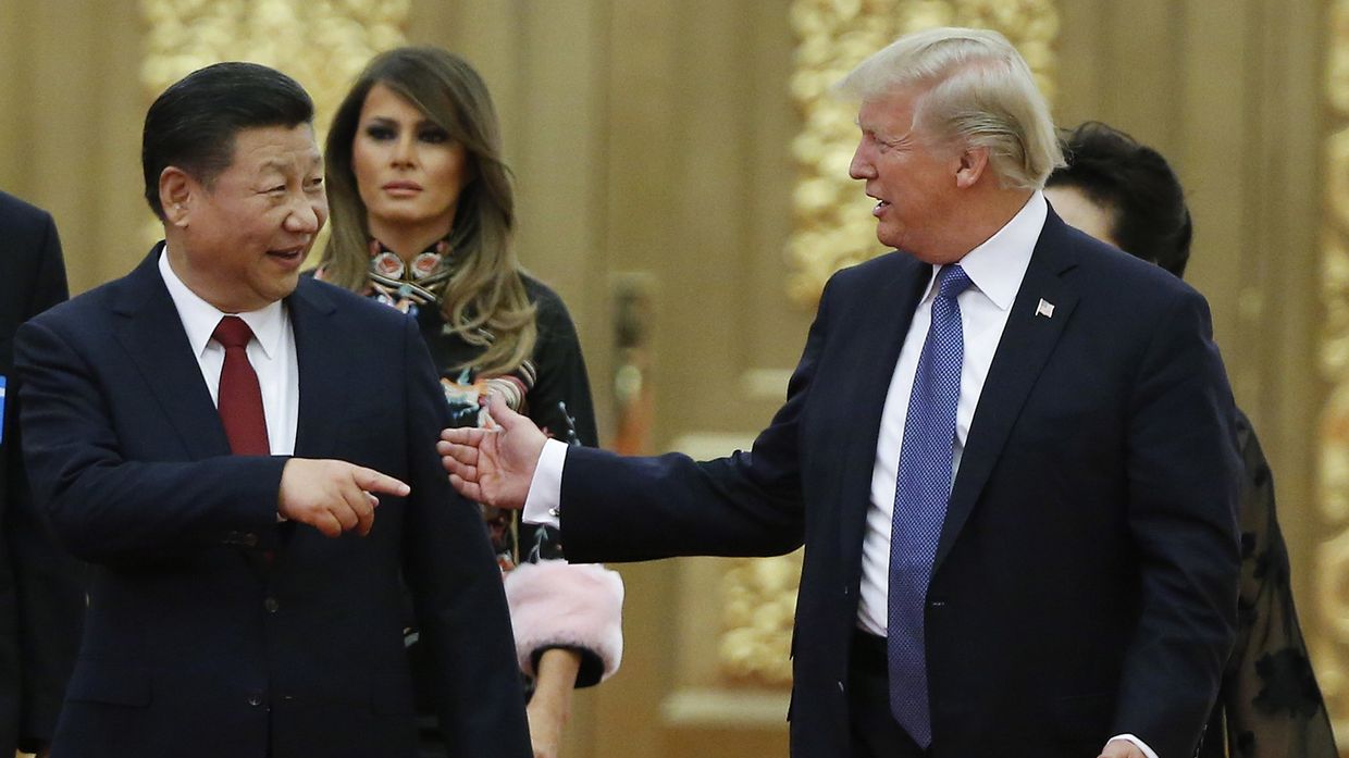 Президент США Дональд Трамп и председатель КНР Си Цзиньпин в Пекине