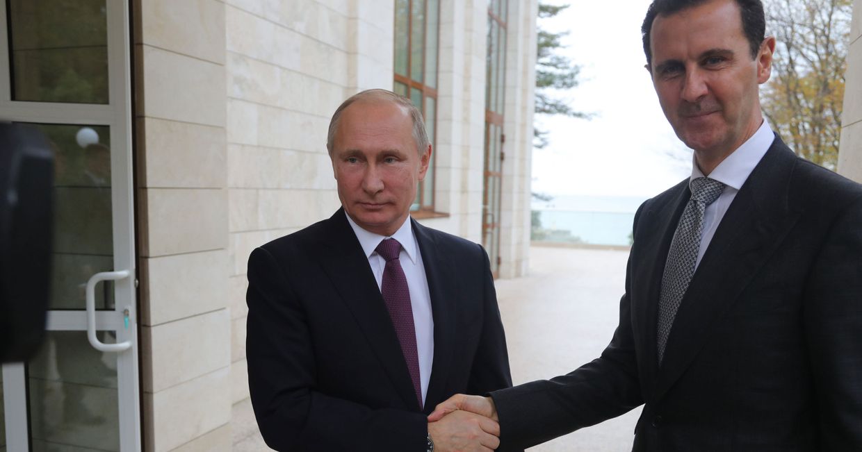 Президент РФ Владимир Путин и президент Сирии Башар Асад во время встречи