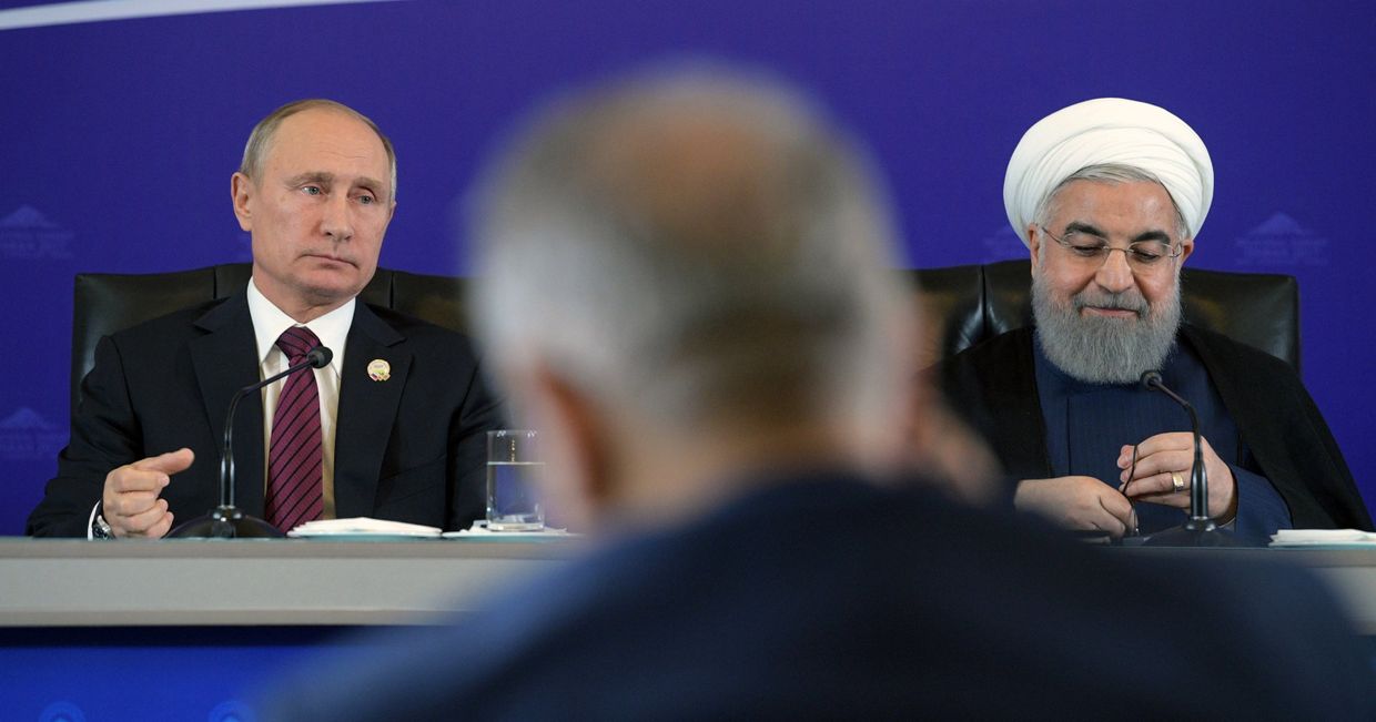 Президент РФ Владимир Путин и президент Ирана Хасан Рухани Президент РФ Владимир Путин и президент Ирана Хасан Рухани