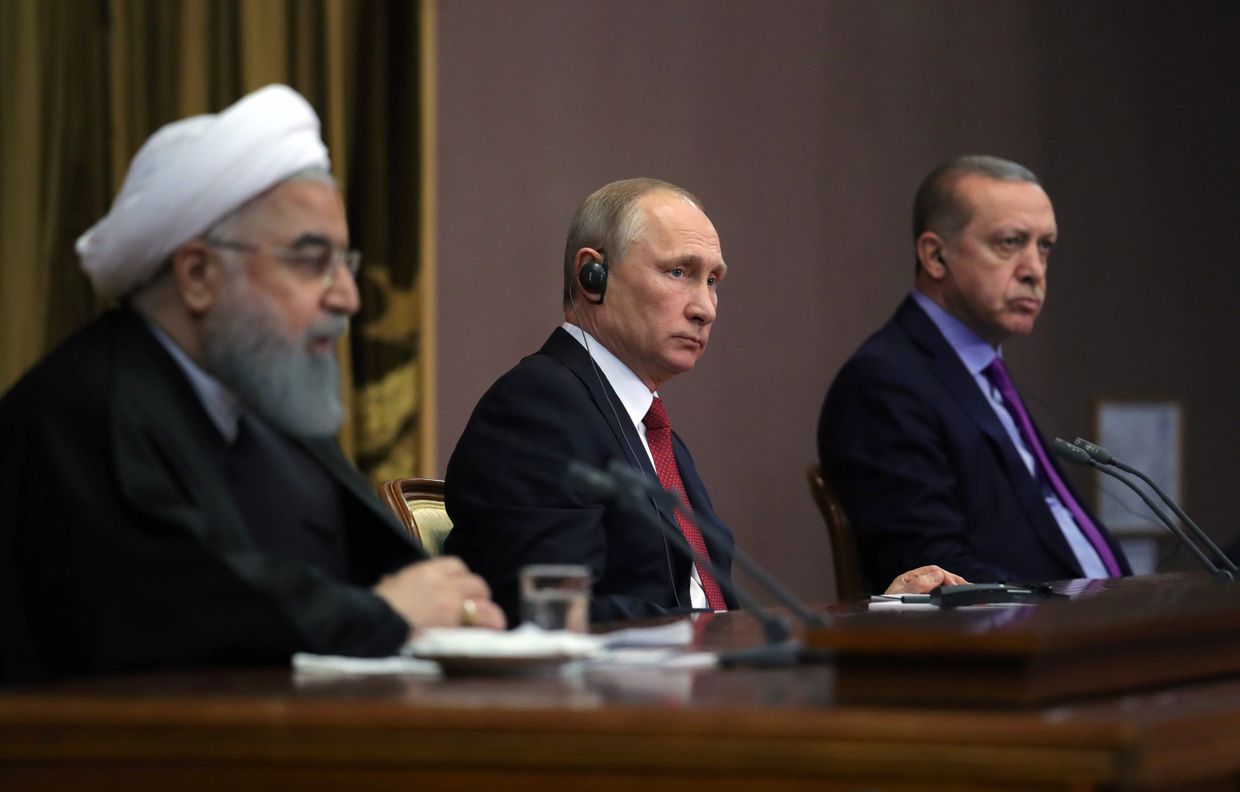 Владимир Путин, Хасан Роухани и Реджеп Тайип Эрдоган