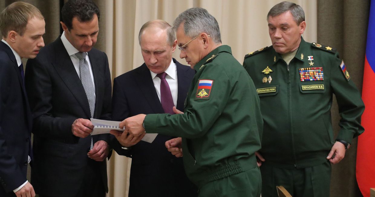 Рабочая встреча президента РФ В. Путина с президентом Сирии Б. Асадом
