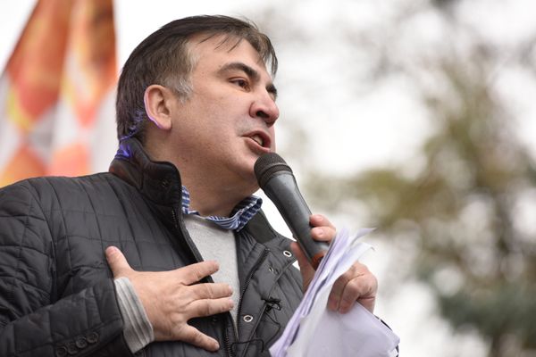 Акция партии Михаила Саакашвили в Киеве