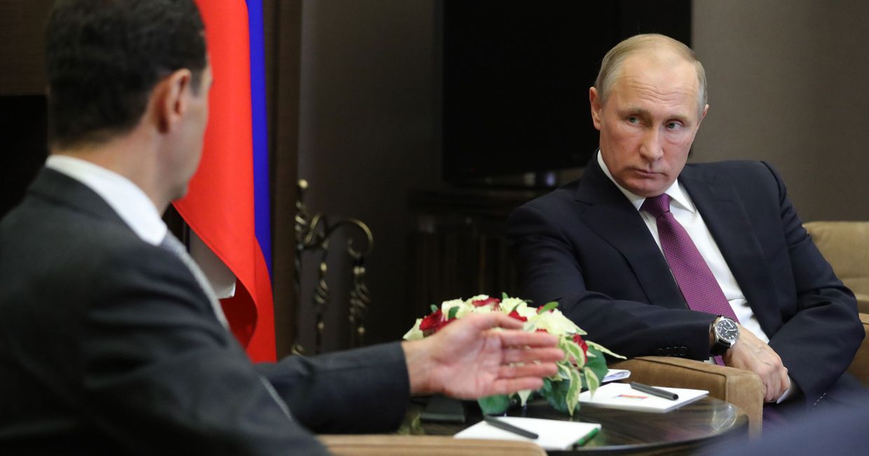 Президент РФ Владимир Путин и президент Сирии Башар Асад во время встречи