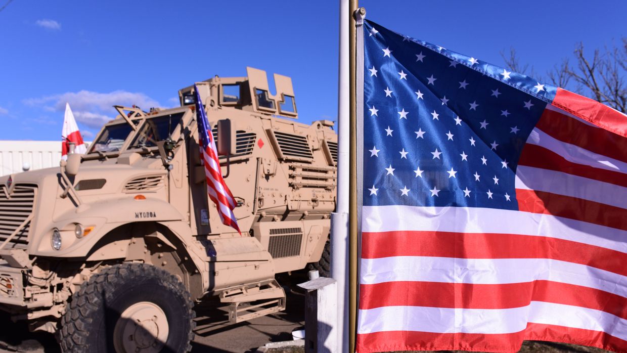 Военная техника и флаг США