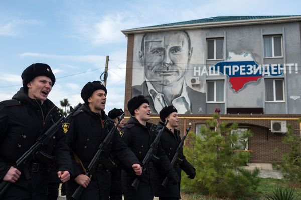 Прием присяги бойцами бригады морской пехоты ЧФ в Севастополе Прием присяги бойцами бригады морской пехоты ЧФ в Севастополе