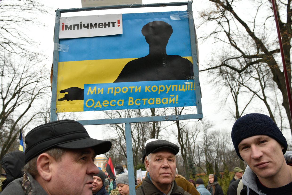 Акция протеста сторонников М. Саакашвили в Киеве
