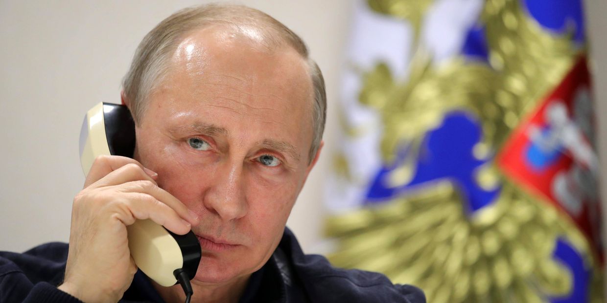 Президент РФ Владимир Путин во время телефонного разговора с президентом Турции Тайипом Эрдоганом. 23 июня 2017