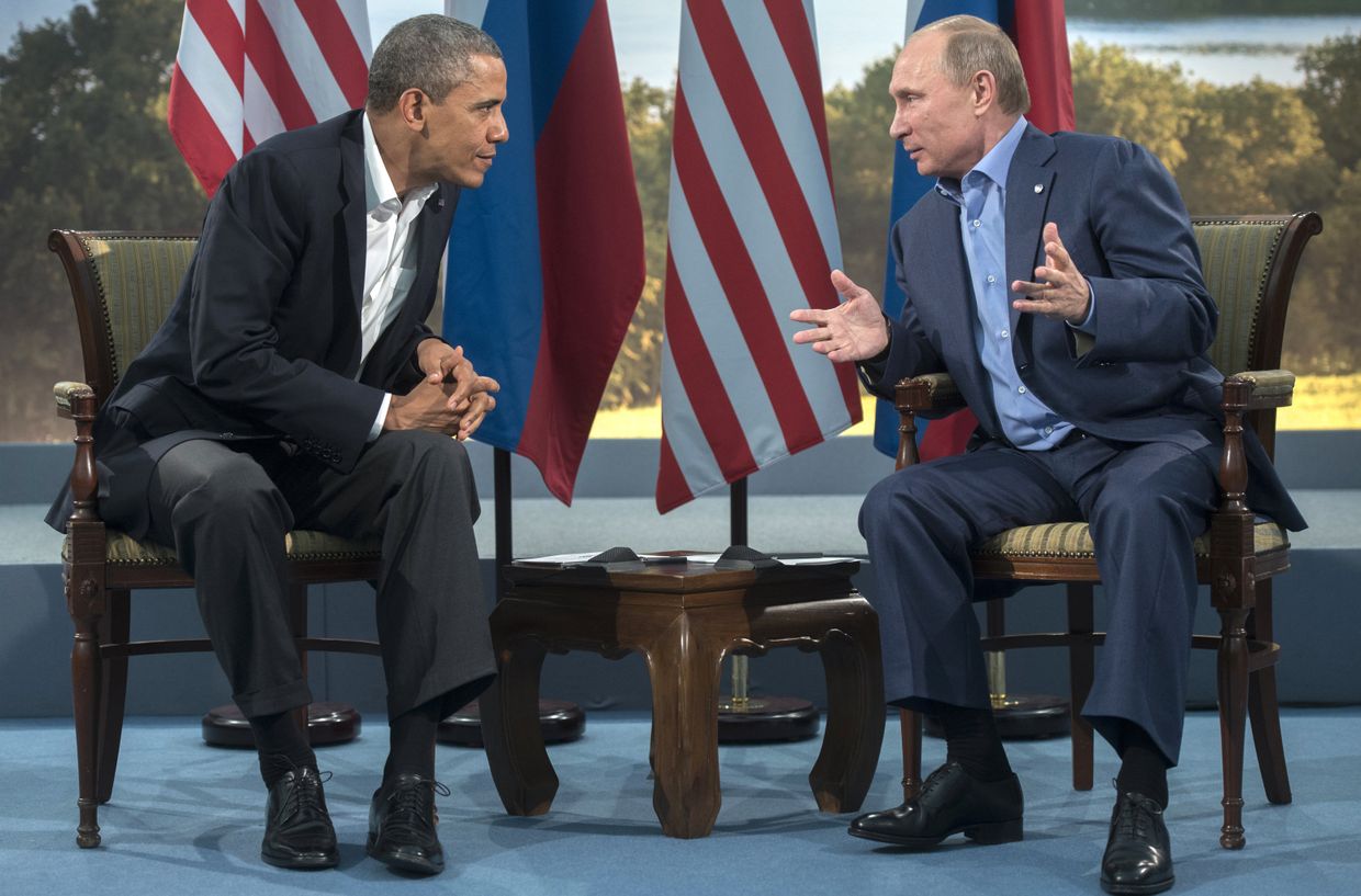 В.Путин встретился с Б.Обамой в рамках саммита G8 В.Путин встретился с Б.Обамой в рамках саммита G8