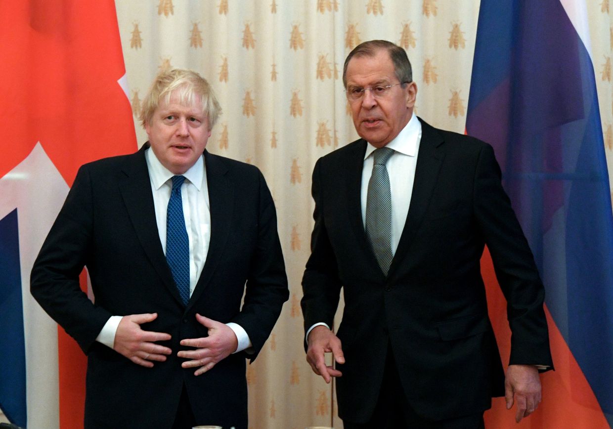 Встреча глав МИД РФ и Великобритании С. Лаврова и Б. Джонсона