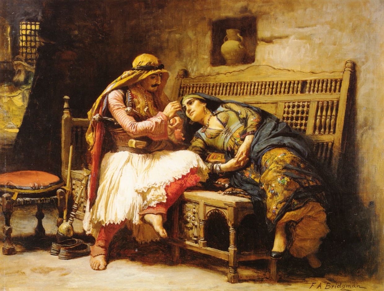 Картина Фредерика Артура Бриджмена «Королева разбойников» Картина Фредерика Артура Бриджмена «Королева разбойников»