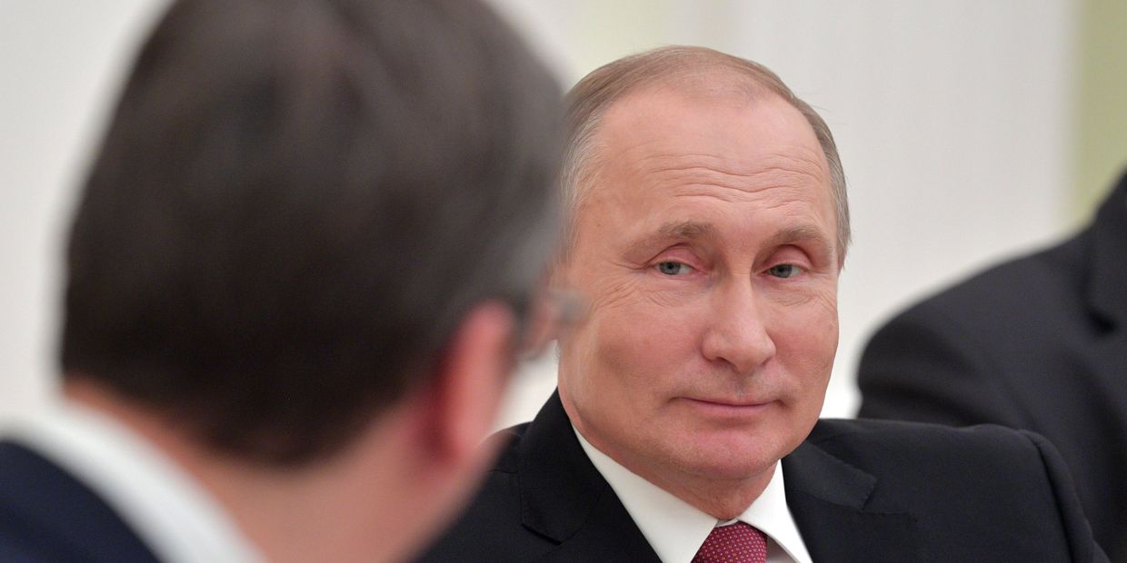 Президент РФ Владимир Путин во время встречи с президентом республики Сербии Александром Вучичем. 19 декабря 2017