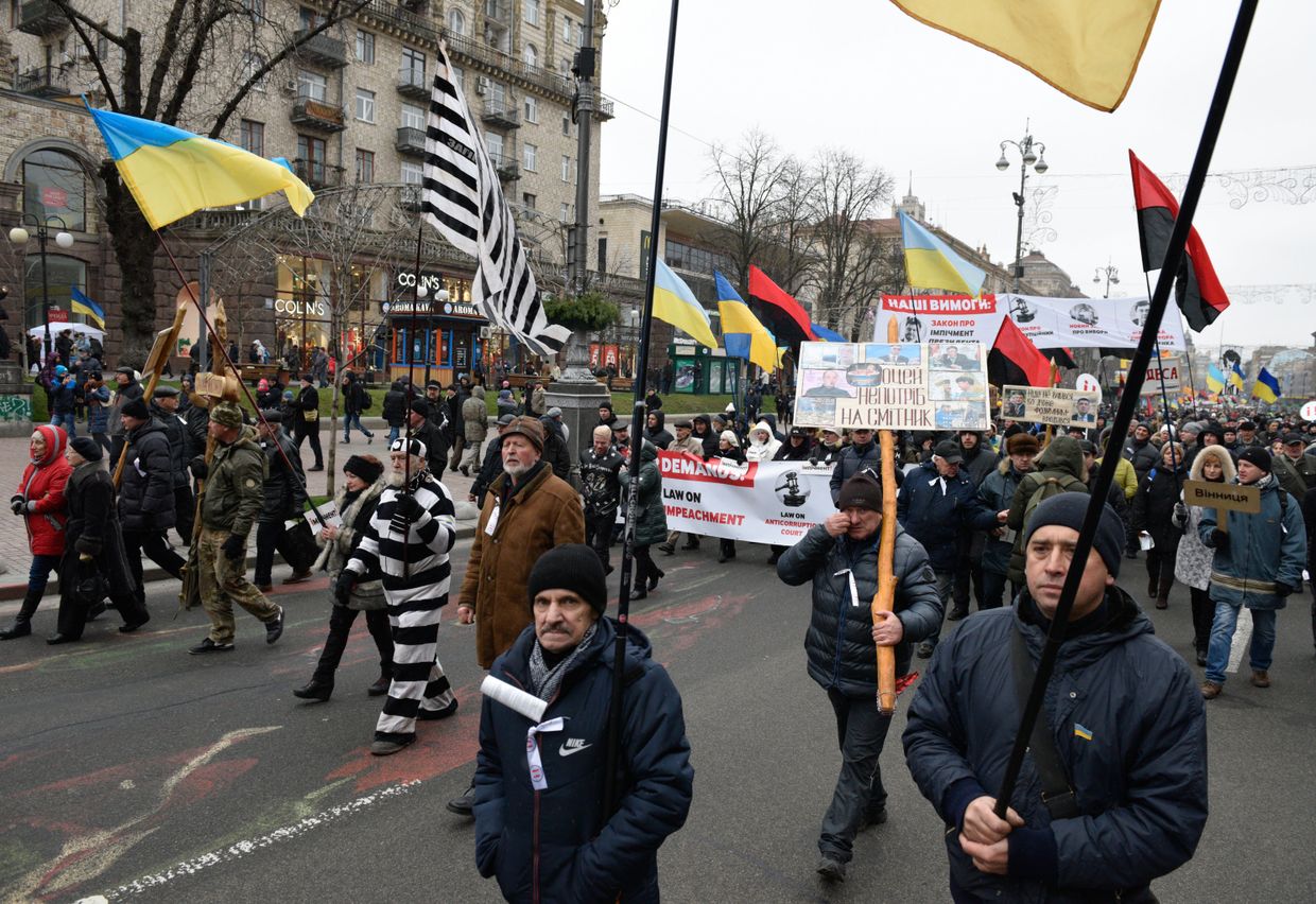 Марш сторонников М. Саакашвили в Киеве