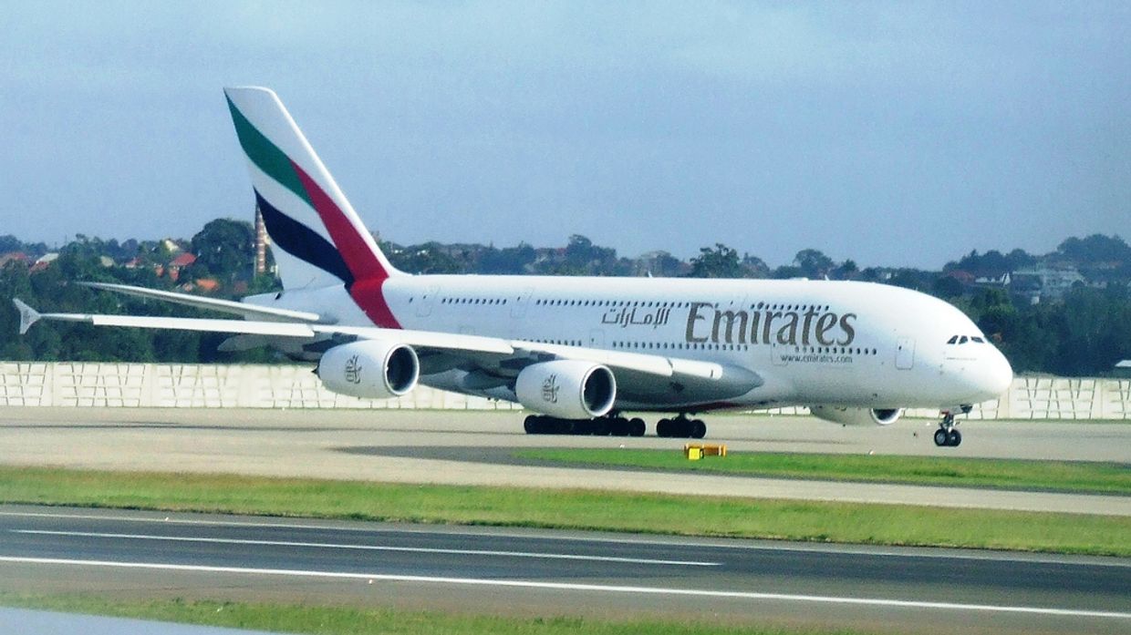 Самолет авиакомпании Emirates Airlines