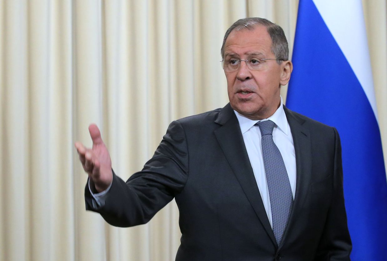 Министр иностранных дел РФ Сергей Лавров в Доме приемов МИД России