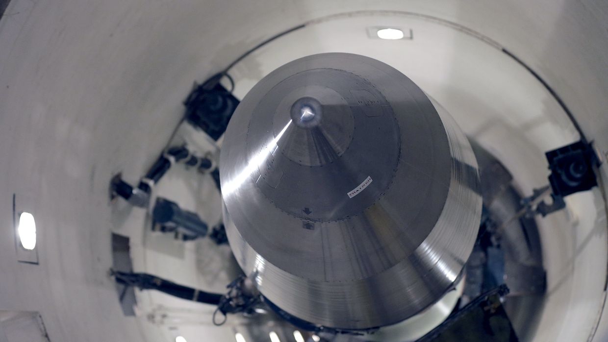 Американская межконтинентальная баллистическая ракета Минитмен-3 на базе ВВС Майнот, Северная Дакота