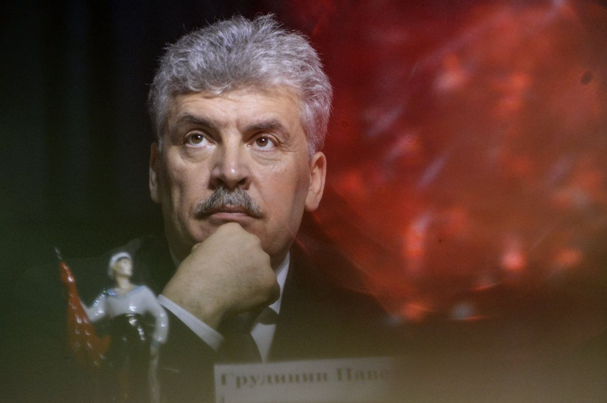 Пресс-конференция кандидата в президенты РФ П. Грудинина в Санкт-Петербурге