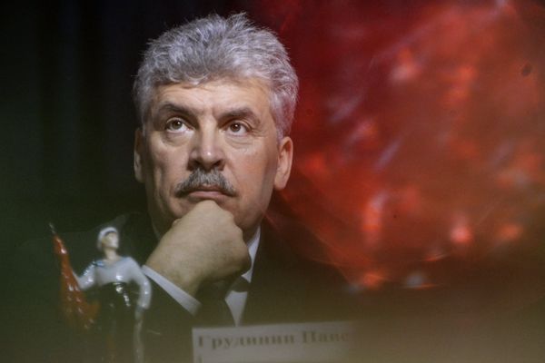 Пресс-конференция кандидата в президенты РФ П. Грудинина в Санкт-Петербурге