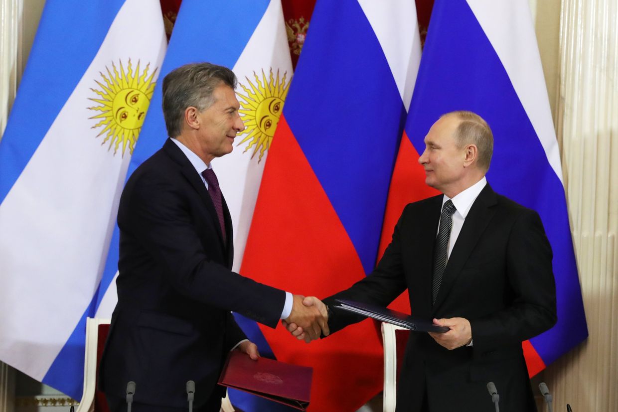 Встреча президентов РФ и Аргентины В. Путина и М. Макри