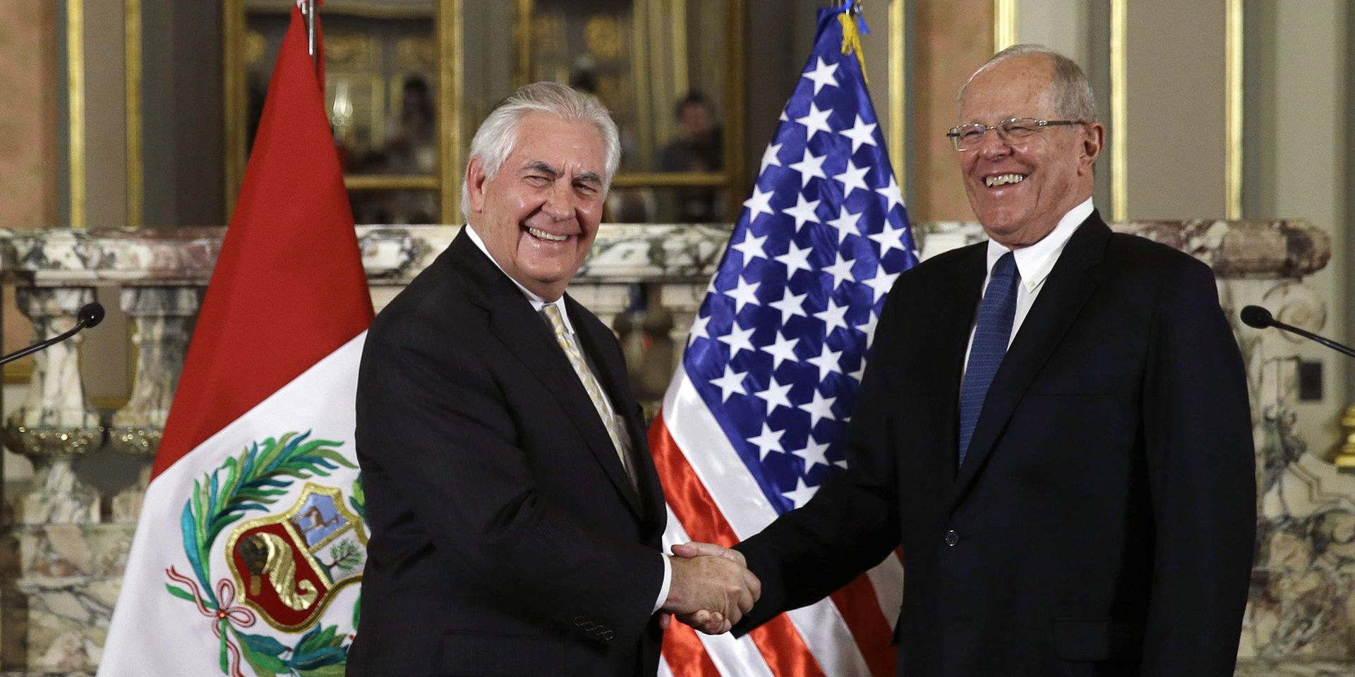 Госсекретарь США Рекс Тиллерсон и президент Перу Педро Пабло Кучински - ИноСМИ, 1920, 12.05.2023