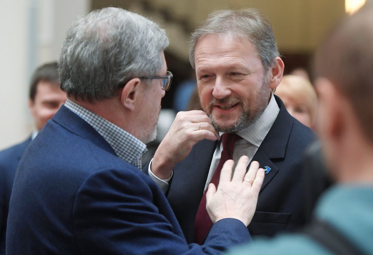 Григорий Явлинский и Борис Титов после регистрации в ЦИК Григорий Явлинский и Борис Титов после регистрации в ЦИК