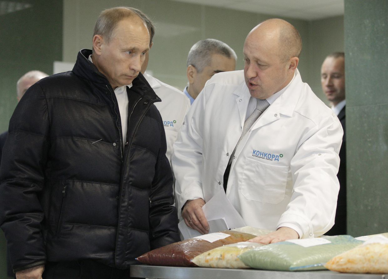 Владимир Путин и Евгений Пригожин
