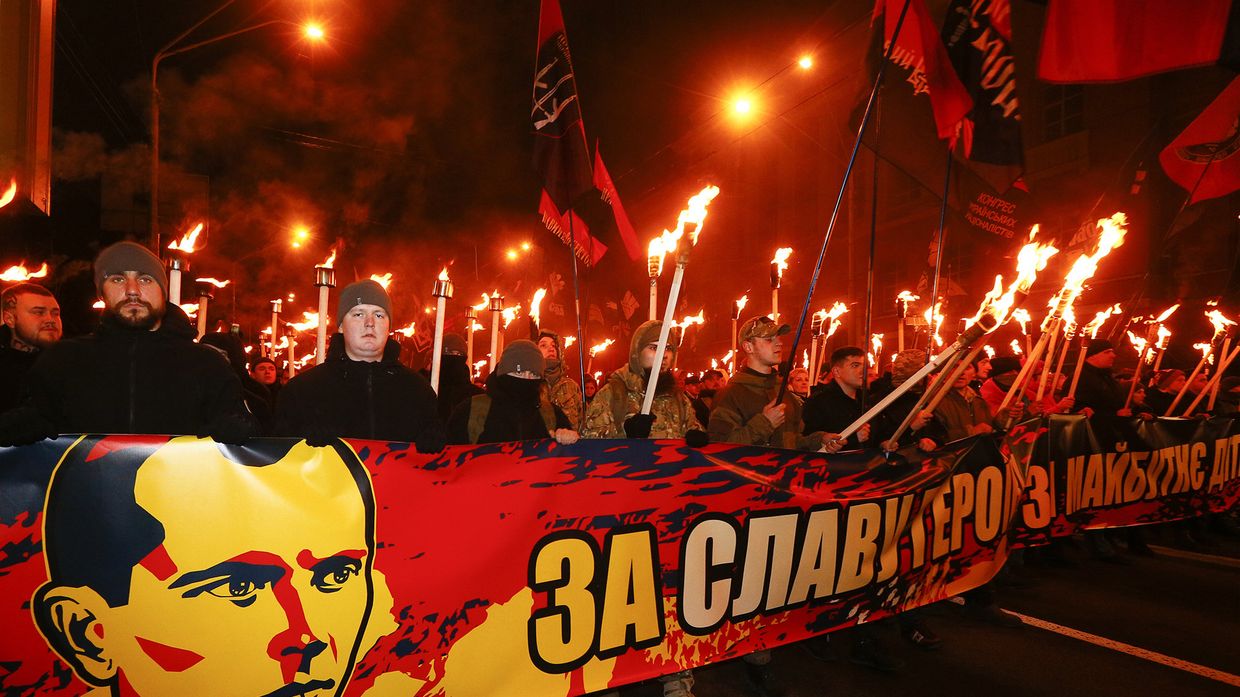 Участники марша националистов в Киеве