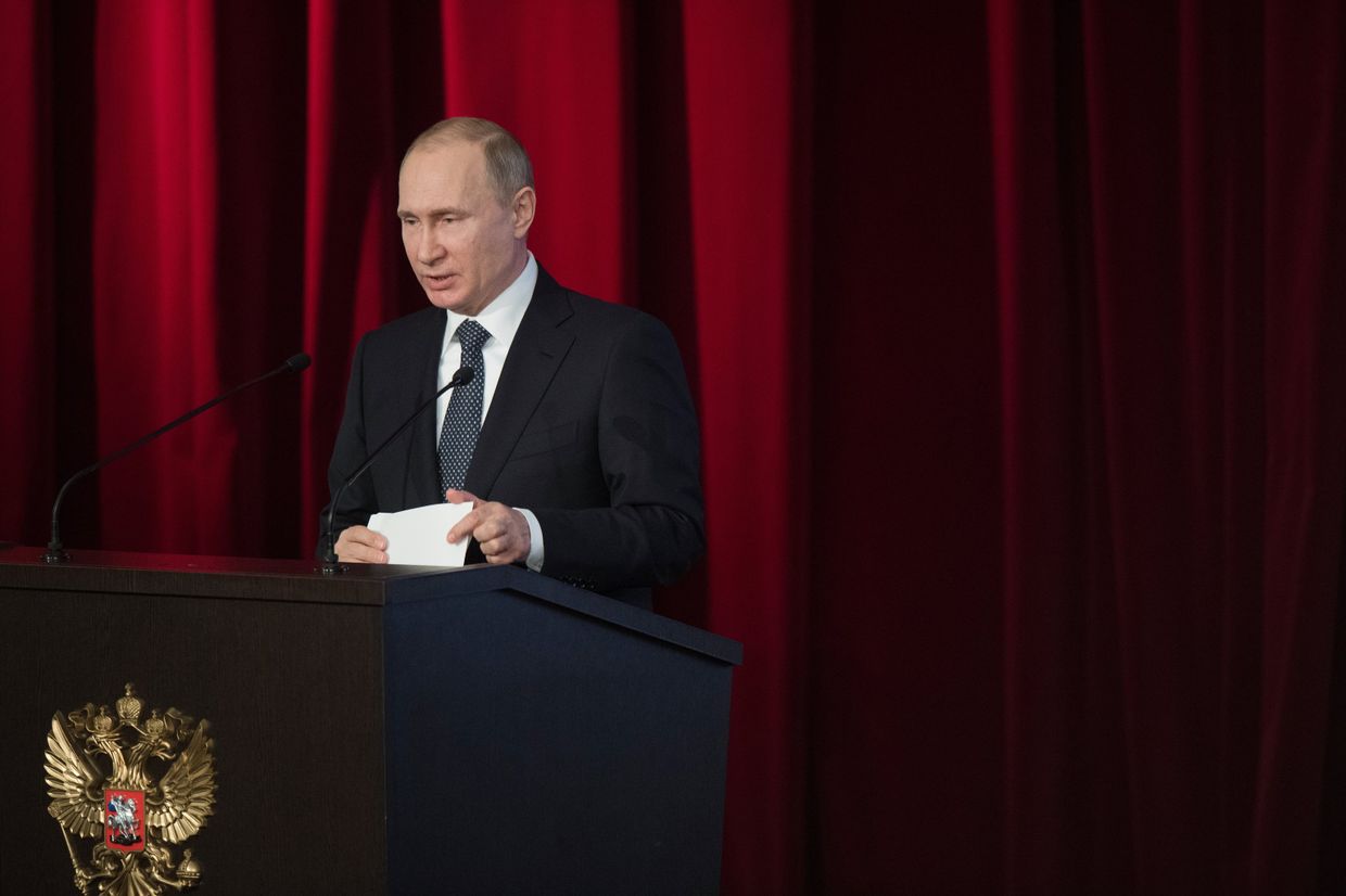 Президент РФ В. Путин принял участие в заседании коллегии МВД
