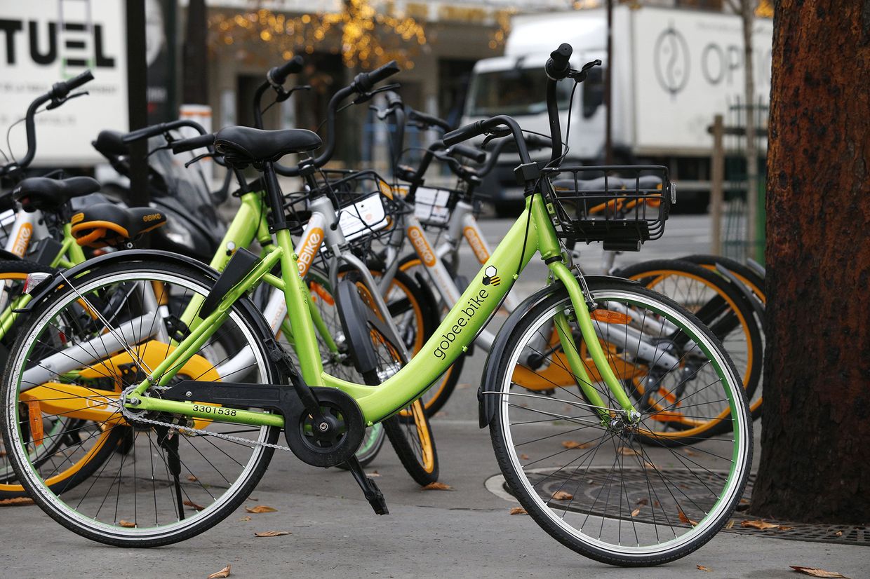 Прокатные велосипеды Gobee.bike в Париже