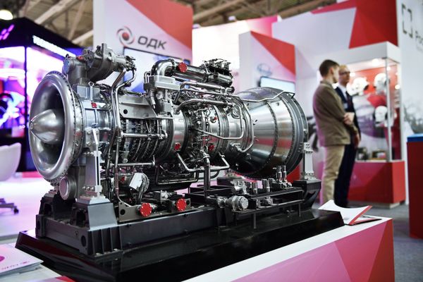Макет газотурбинного двигателя У70/8РД на выставке «Импортозамещение» в Москве