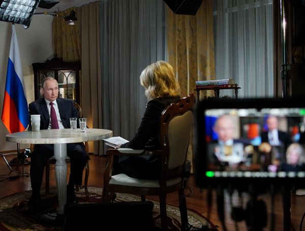 Президент РФ Владимир Путин дает интервью журналисту американского телеканала NBC Мегин Келли в Калининграде. 2 марта 2018