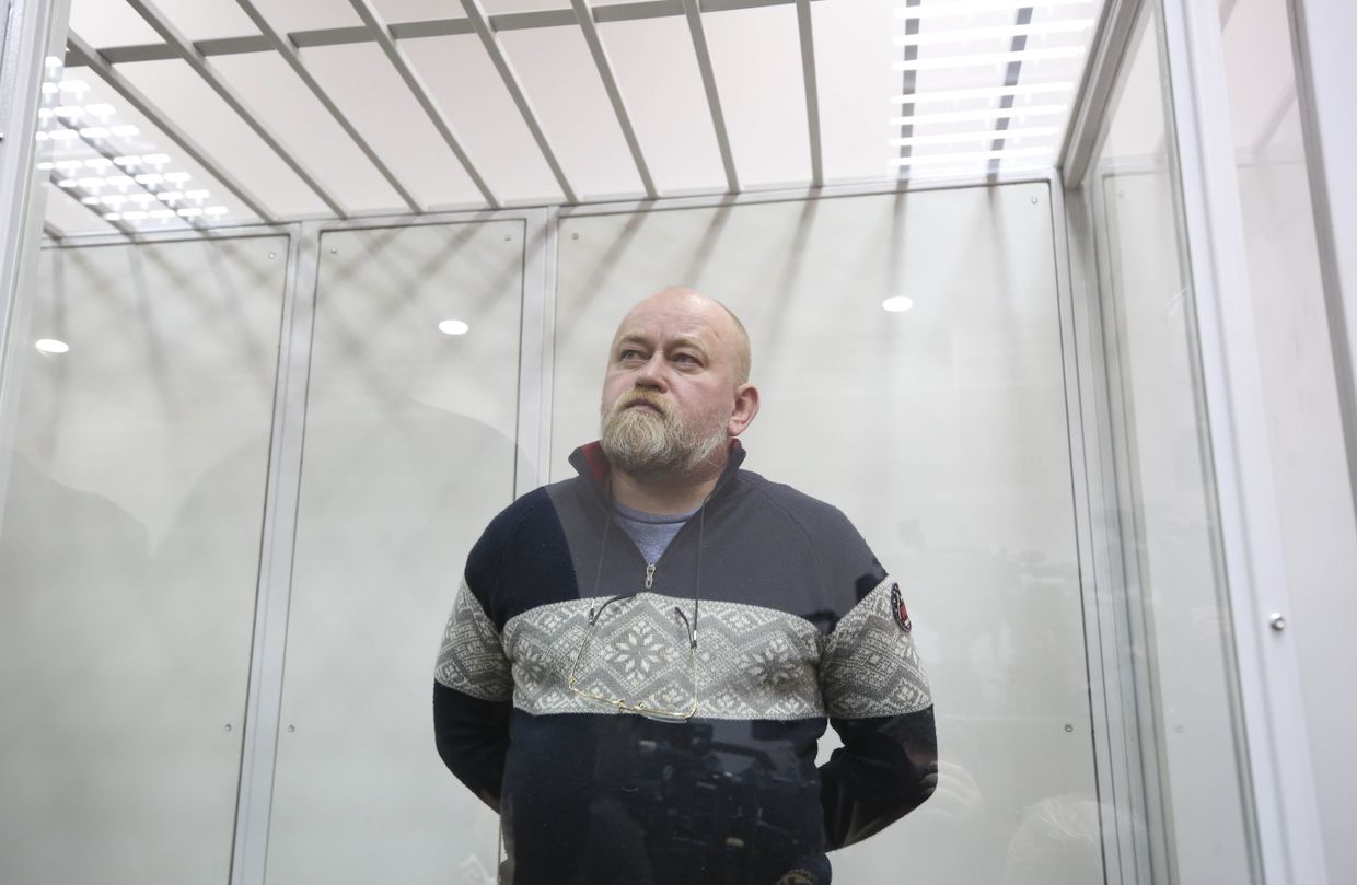 Переговорщик Владимир Рубан во время судебного заседания в Киеве