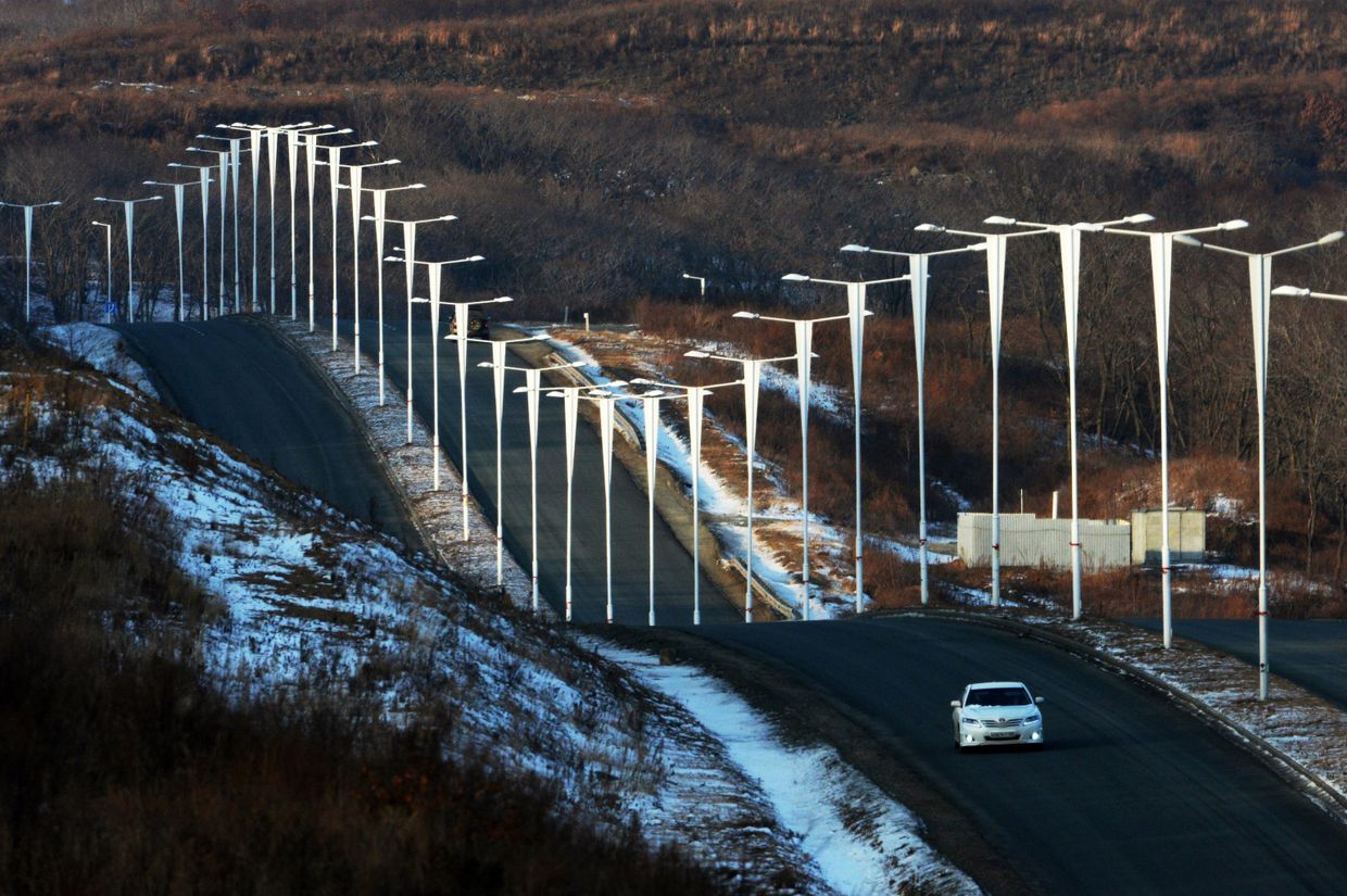 Зима на острове Русский